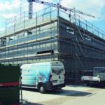 Neubau der Werkhalle.